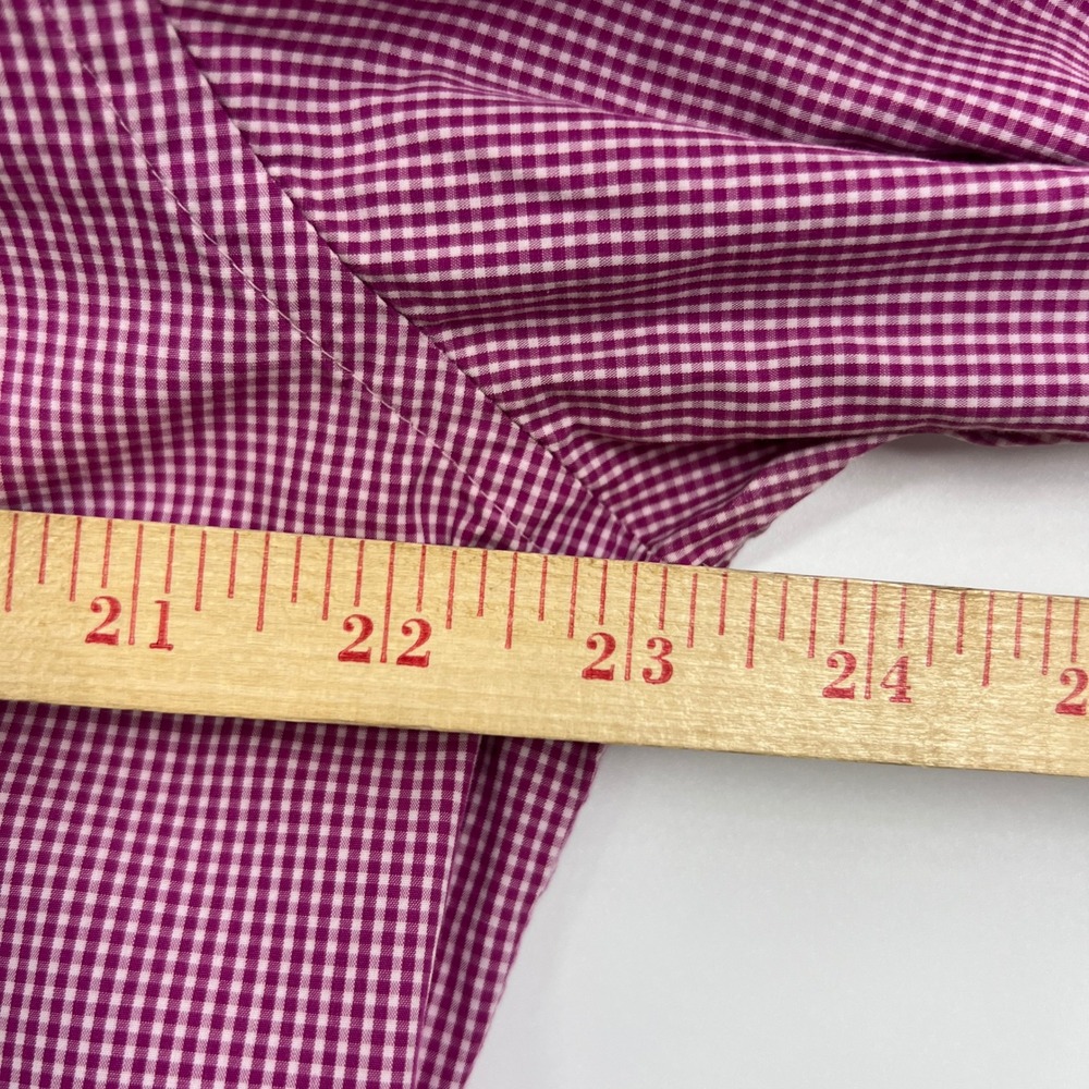 Ted Baker Endurance Mens 16 34/35 Pink Gingham Dress Shirt Long Sleeve Cotton - Picture 7 of 12